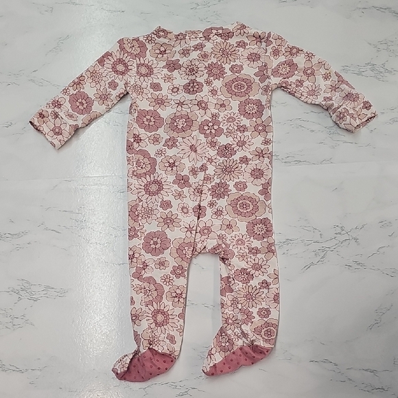 Tres Beau Et Belle Bamboo Floral Pink Zip-Up One Piece - Picture 4 of 4